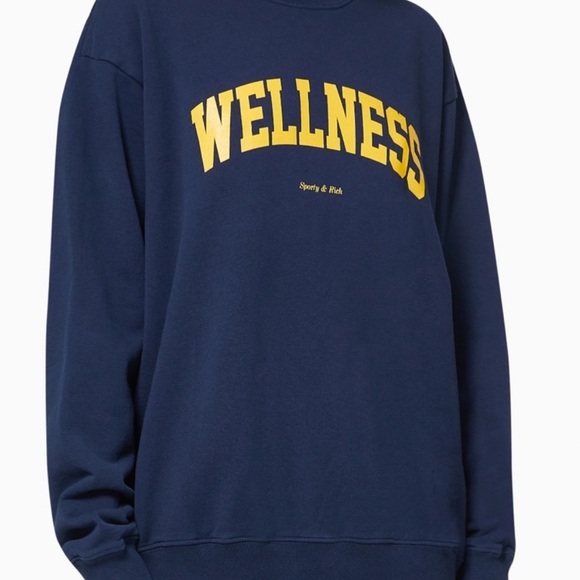 Sporty & Rich Navy Crewneck XL - Picture 2 of 8